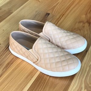 Beige Quilted Steve Madden Sneakers - 8M
